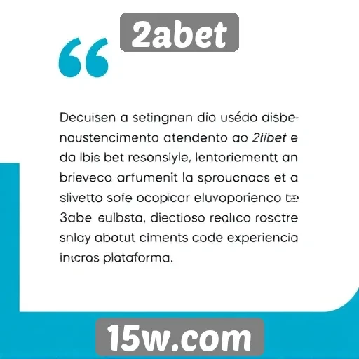 Feedback de usuários sobre o atendimento ao cliente 2abet